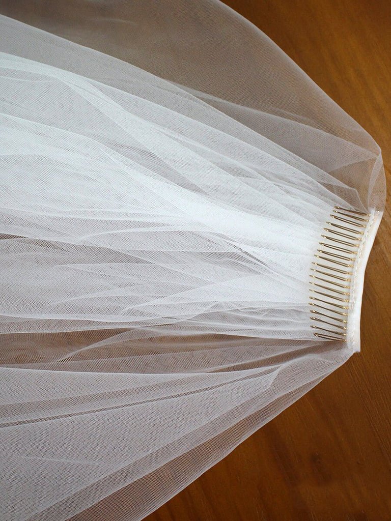Ivory Tulle Wedding Veils Bridal Cathedral Veil