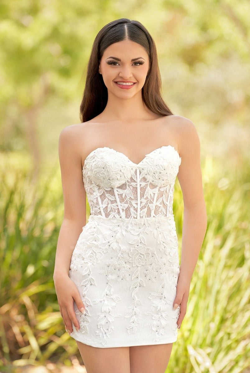 Jasmine | Tight Short Homecoming & Cocktail Dresses with Appliques