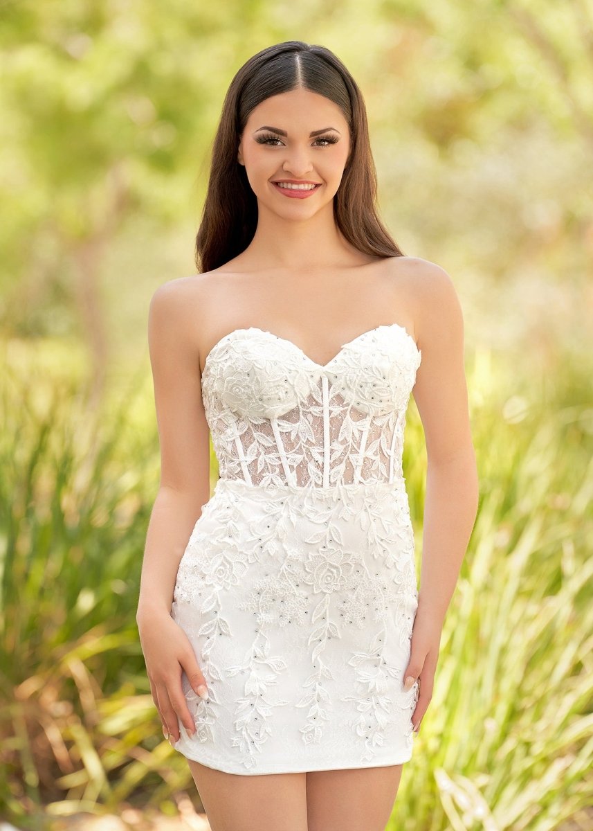 Jasmine | Tight Short Homecoming & Cocktail Dresses with Appliques