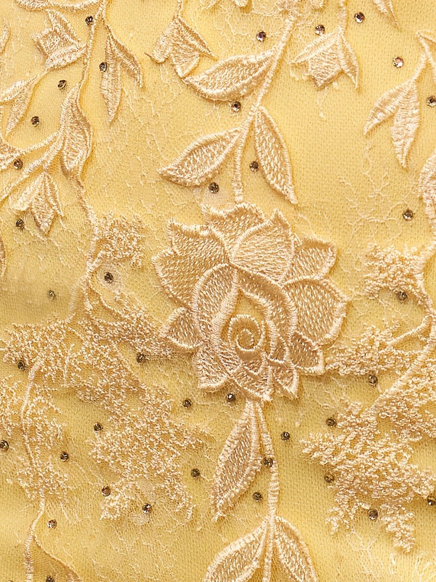 Jasmine | Yellow Tight Short Homecoming Dress with Appliques