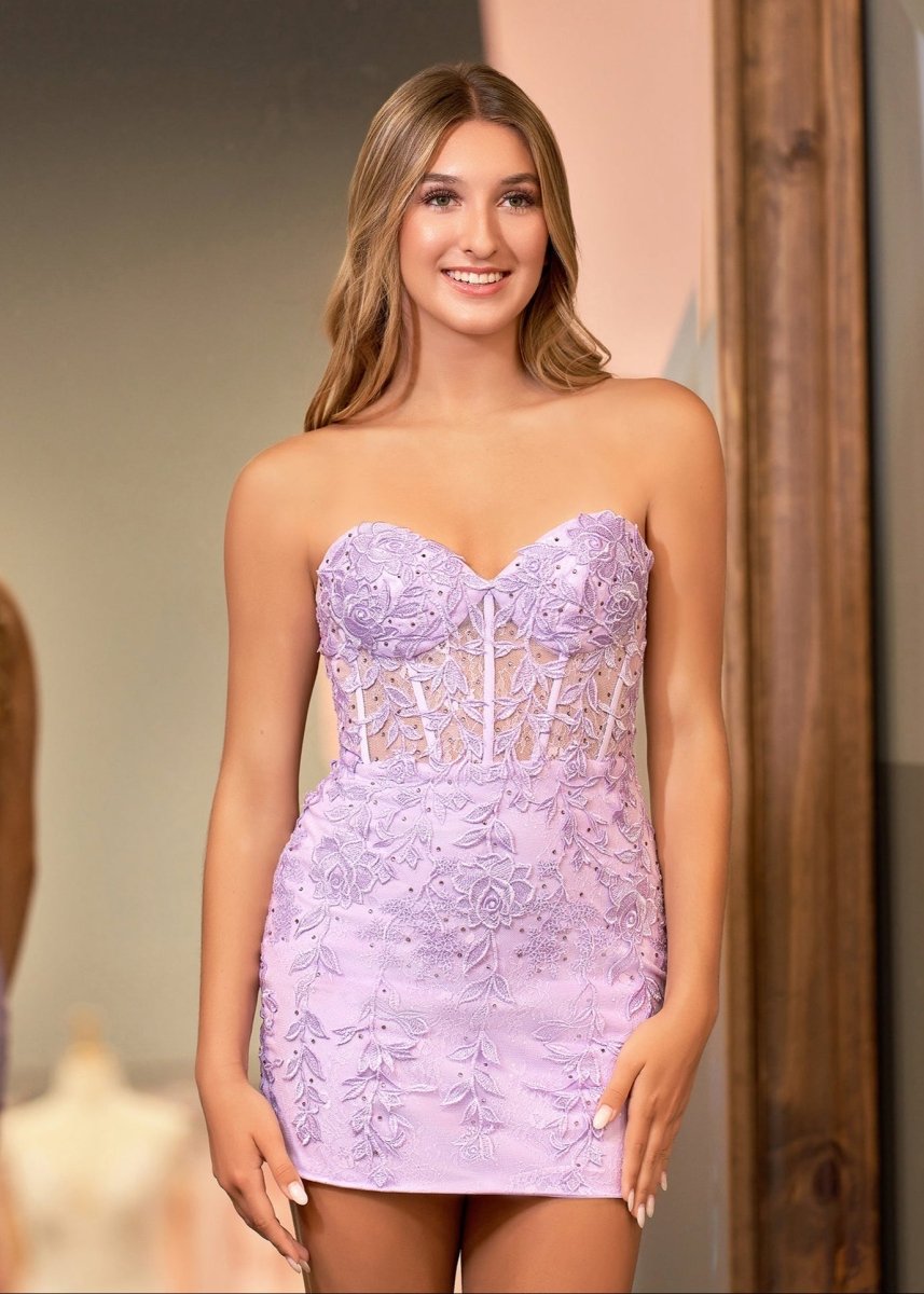 Jasmine | Tight Short Homecoming & Cocktail Dresses with Appliques