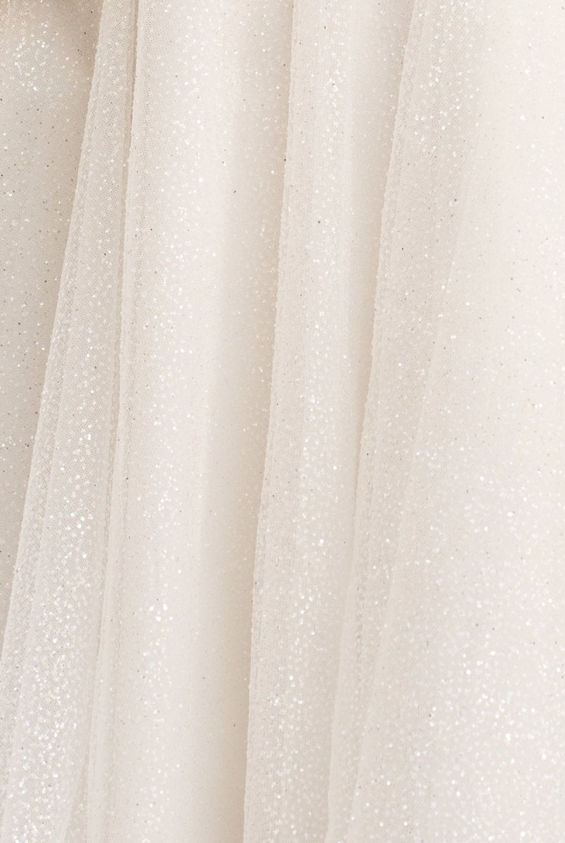 Jessalyn | A-Line Tie Shoulder Ivory Spraying Short Party Dress