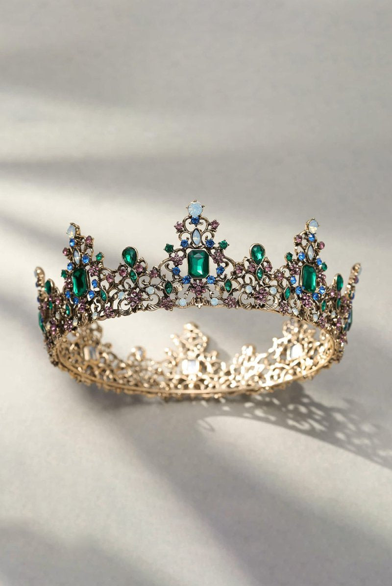 Jeweled Baroque Queen Crown - KissProm