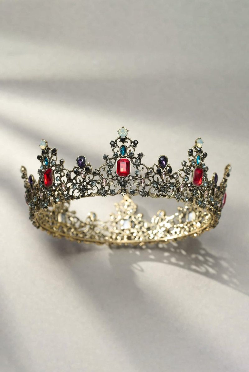 Jeweled Baroque Queen Crown - KissProm