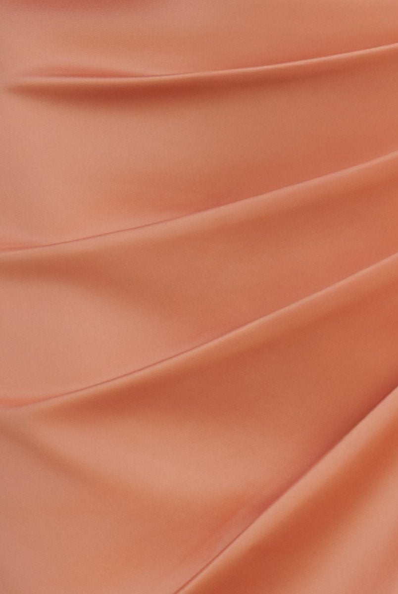 Jubilee | Orange - One Shoulder Spandex Pleated Homecoming Dresses With Slit