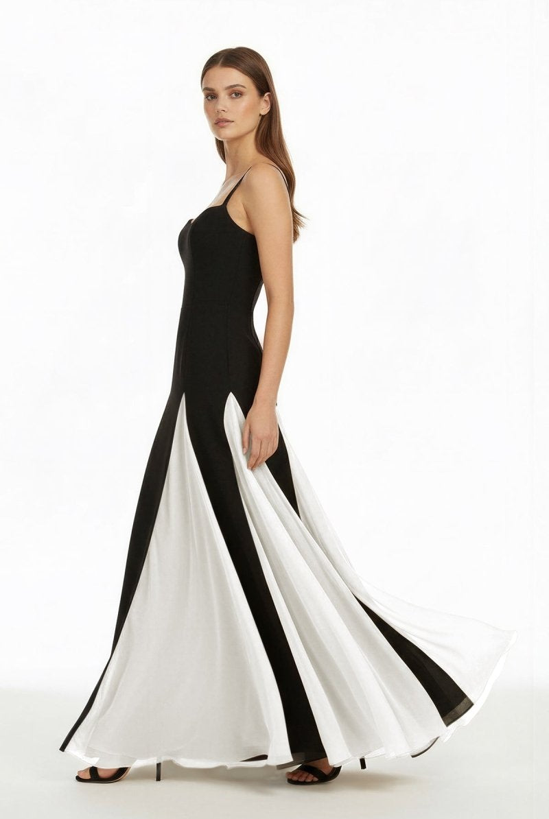 July | White - Spaghetti Straps Sleeveless A Line Satin Long Prom Dresses - KissProm
