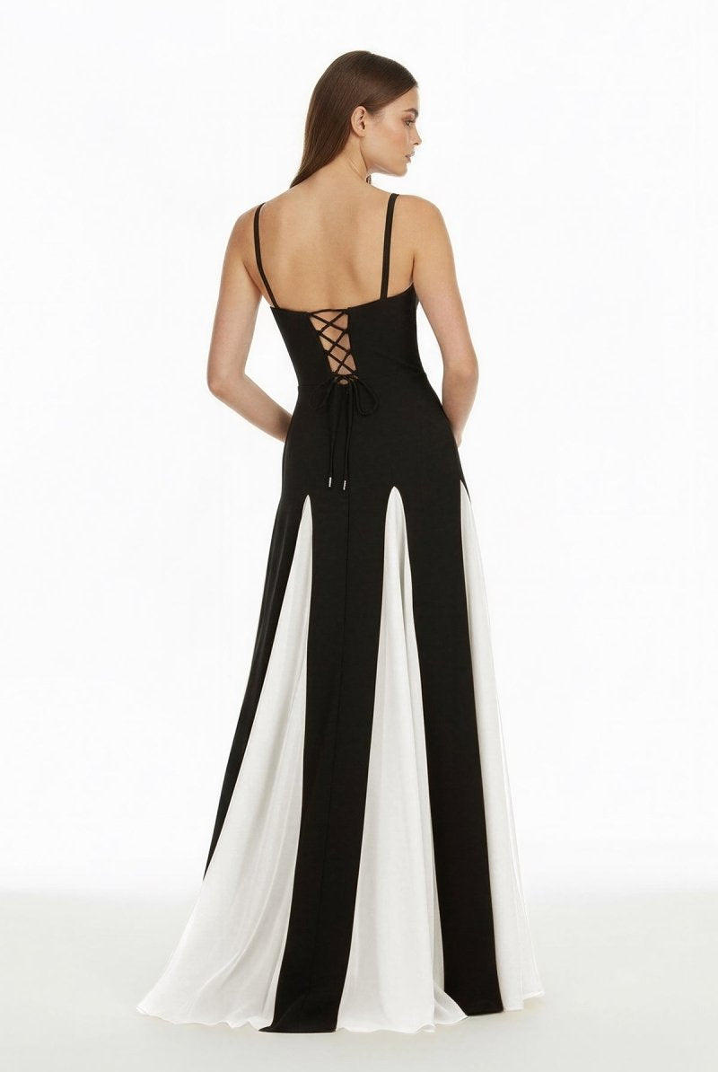 July | White - Spaghetti Straps Sleeveless A Line Satin Long Prom Dresses - KissProm