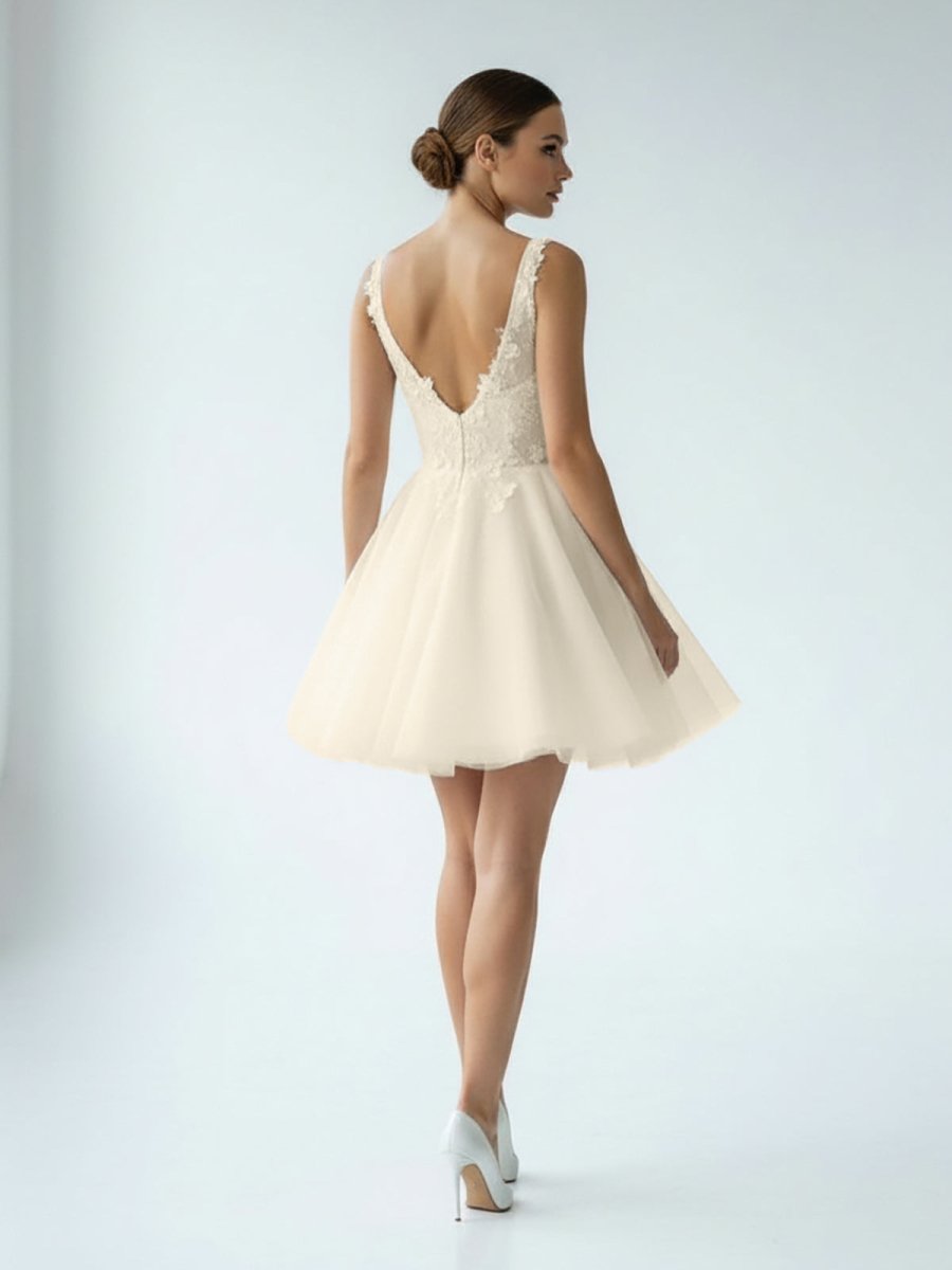 Kalina | Elegant A - Line Sweetheart Wedding Dress With Lace - KissProm