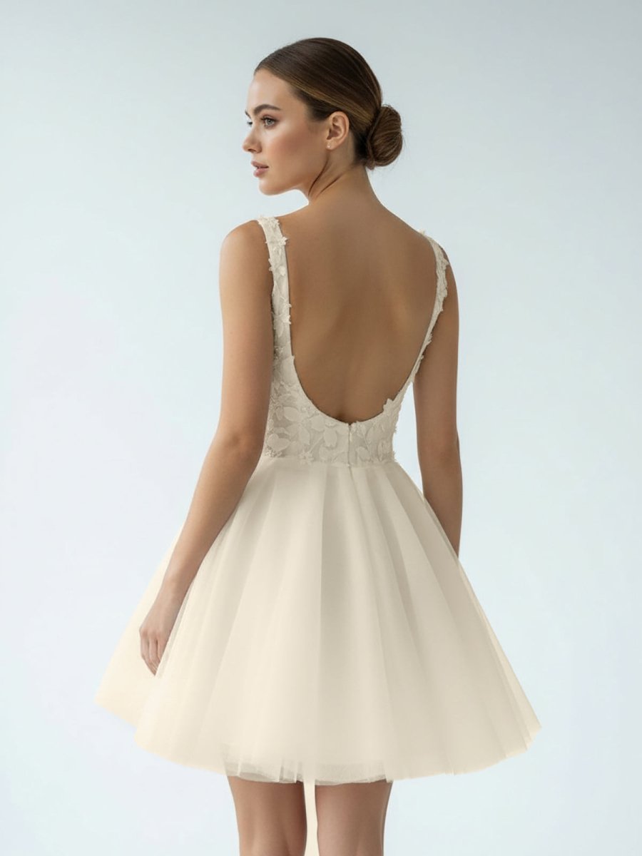 Kalina | Elegant A - Line Sweetheart Wedding Dress With Lace - KissProm