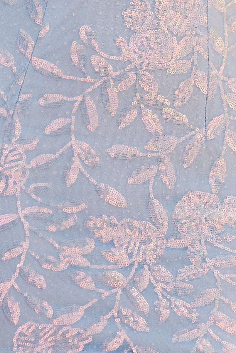 Kasiani | Sky Blue - Bodycon V Neck Sequined Homecoming Dresses