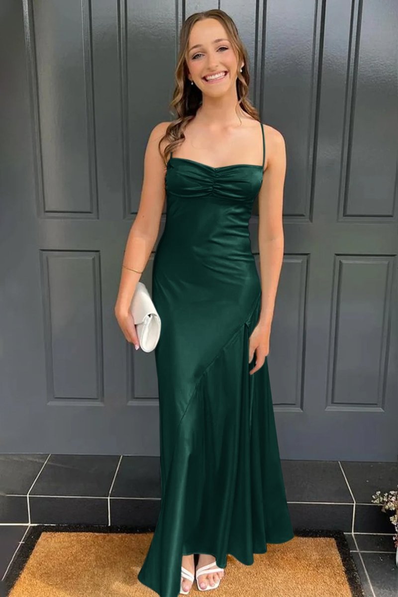 KissProm-Kitri Green Sweetheart Long Sheath Prom Dress With Split