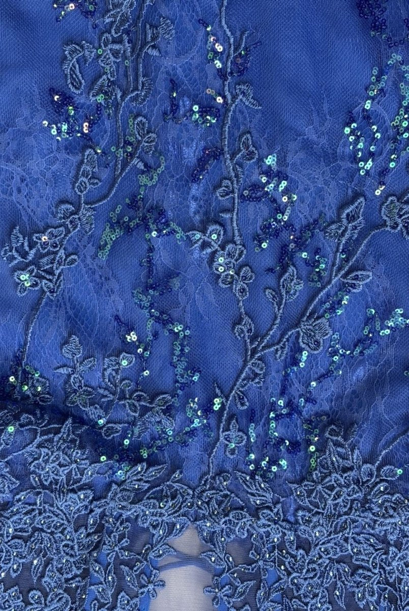 Joanne | Royal Blue - Bodycon Sweetheart Lace Short Tight Homecoming Dresses with Appliques - KissProm