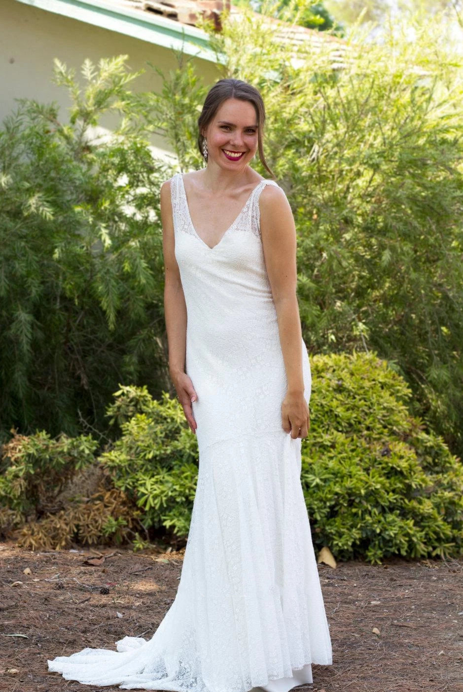 Lace Wedding Low Back Wedding Mermaid Wedding Backless Wedding Boho Wedding Dress