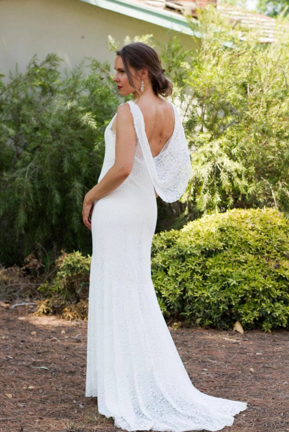 Lace Wedding Low Back Wedding Mermaid Wedding Backless Wedding Boho Wedding Dress