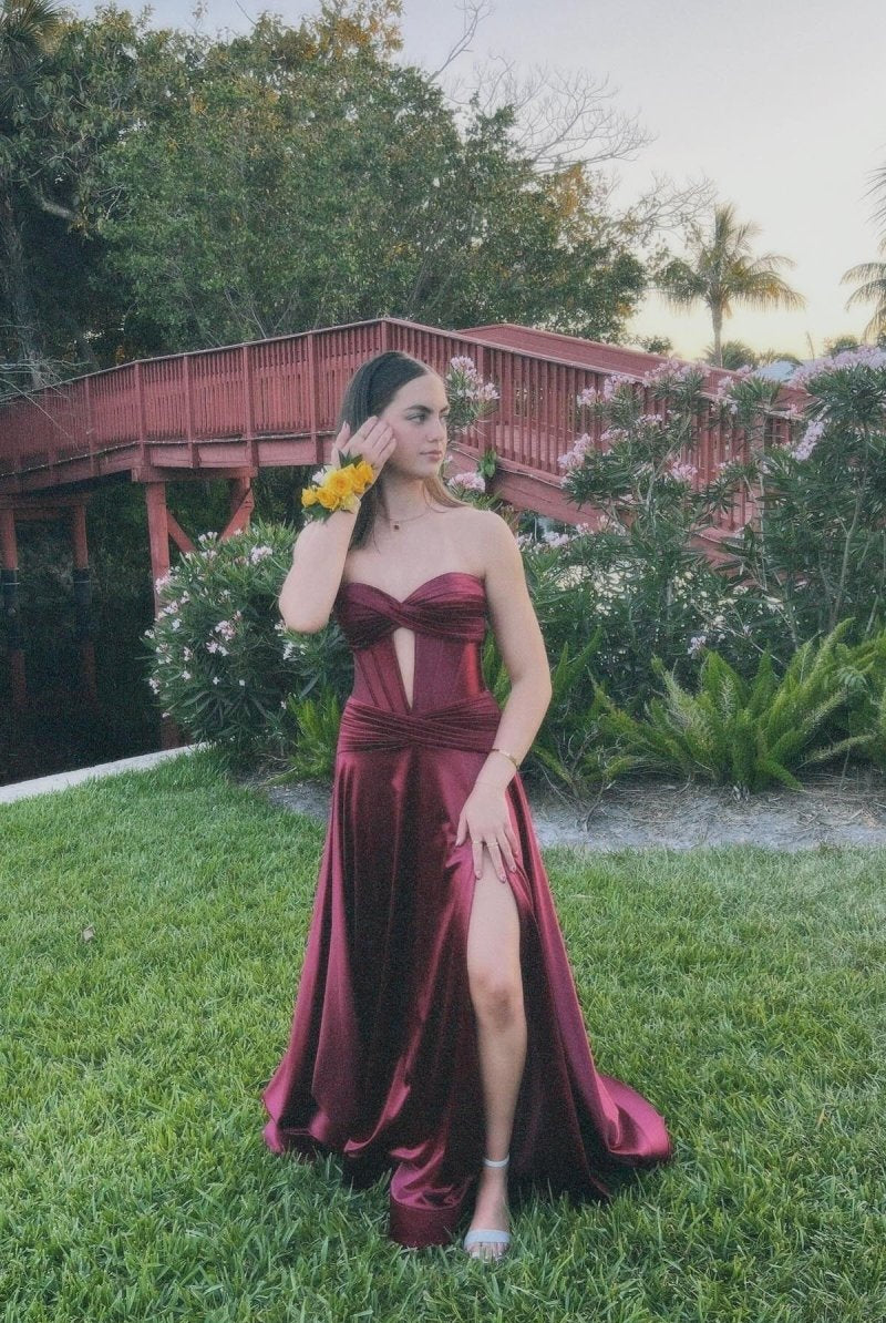 Leif | A Line Sweetheart Royal Blue Keyhole Long Prom Dress