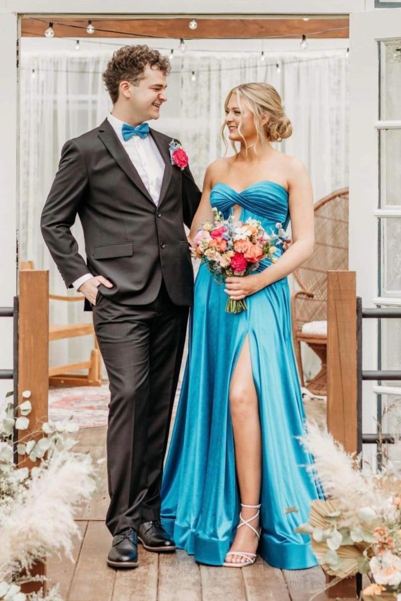 Leif | A Line Sweetheart Royal Blue Keyhole Long Prom Dress