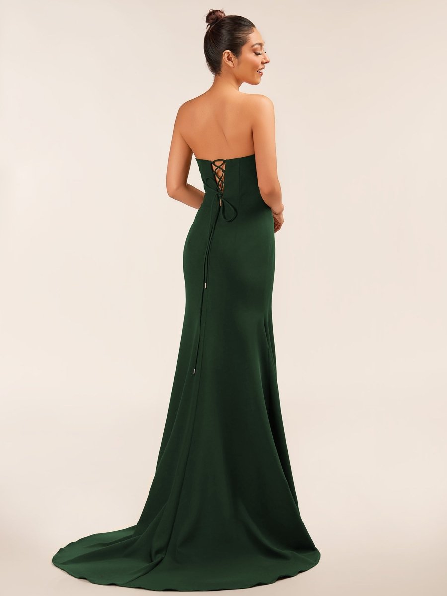 Lemus | Sweetheart Black Mermaid Prom Dress with Bow