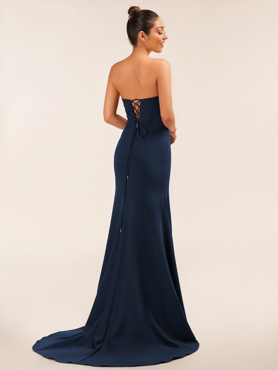 Lemus | Sweetheart Black Mermaid Prom Dress with Bow