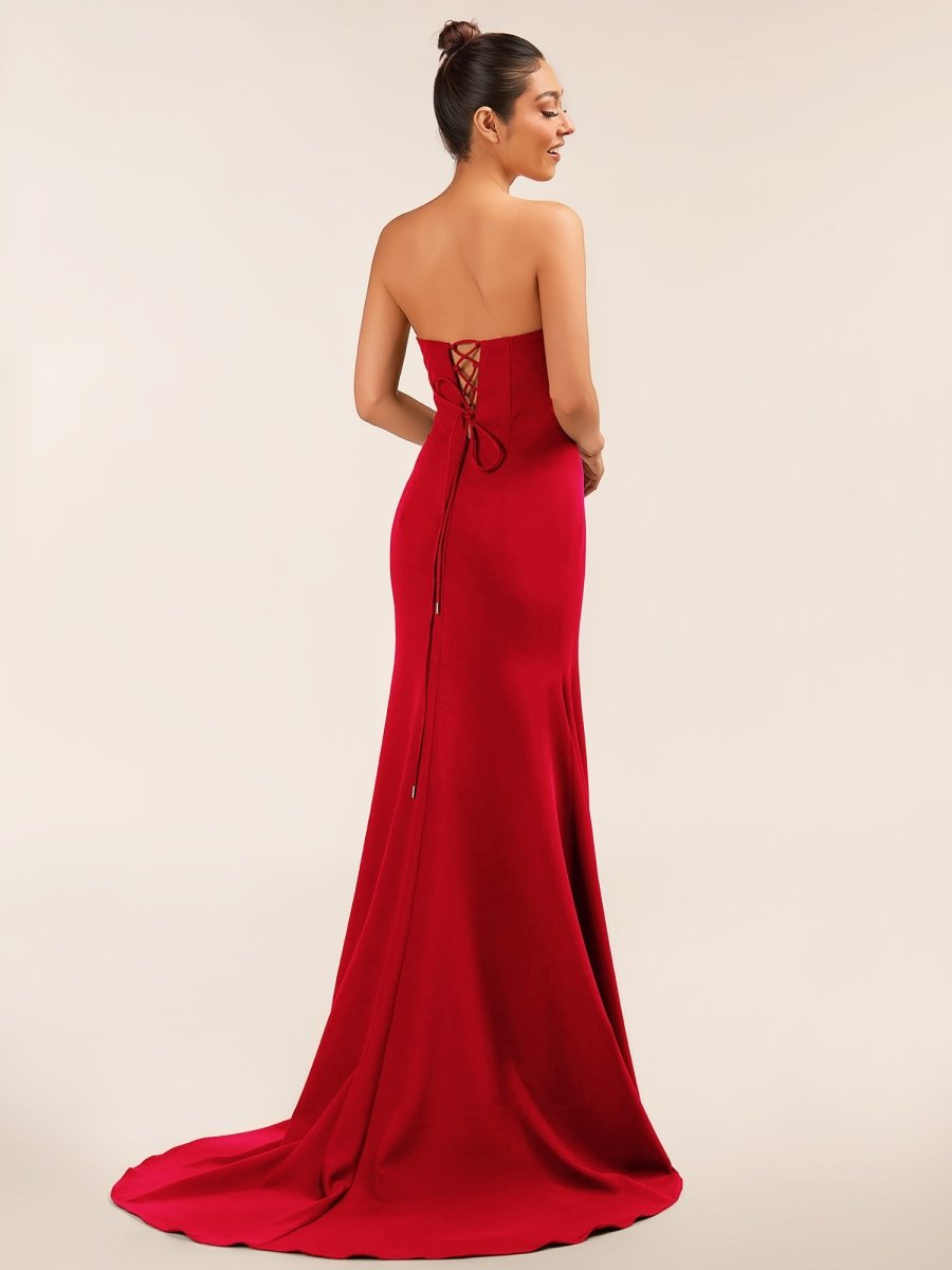 Lemus | Sweetheart Black Mermaid Prom Dress with Bow