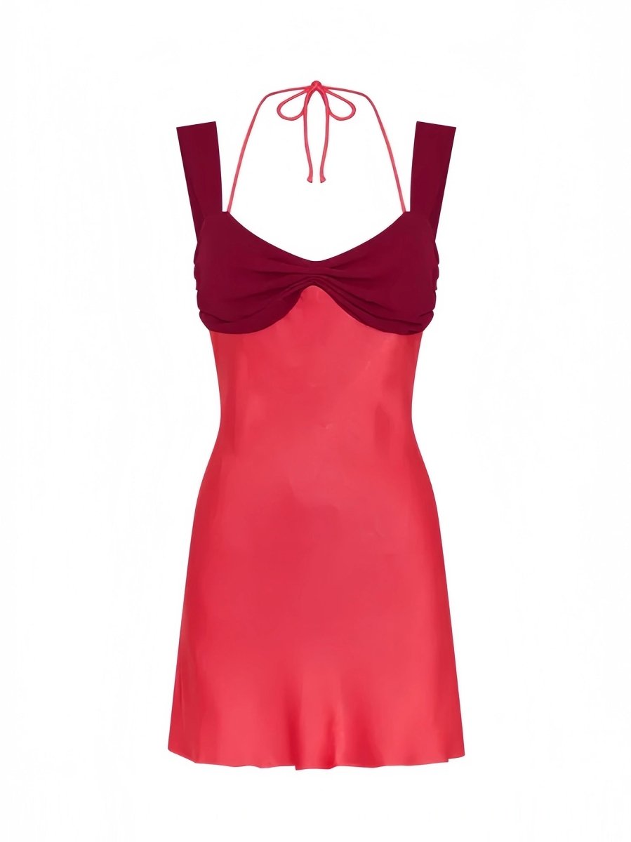 Leya | Red - Sweetheart A Line Satin Pleated Short Homecoming Dresses