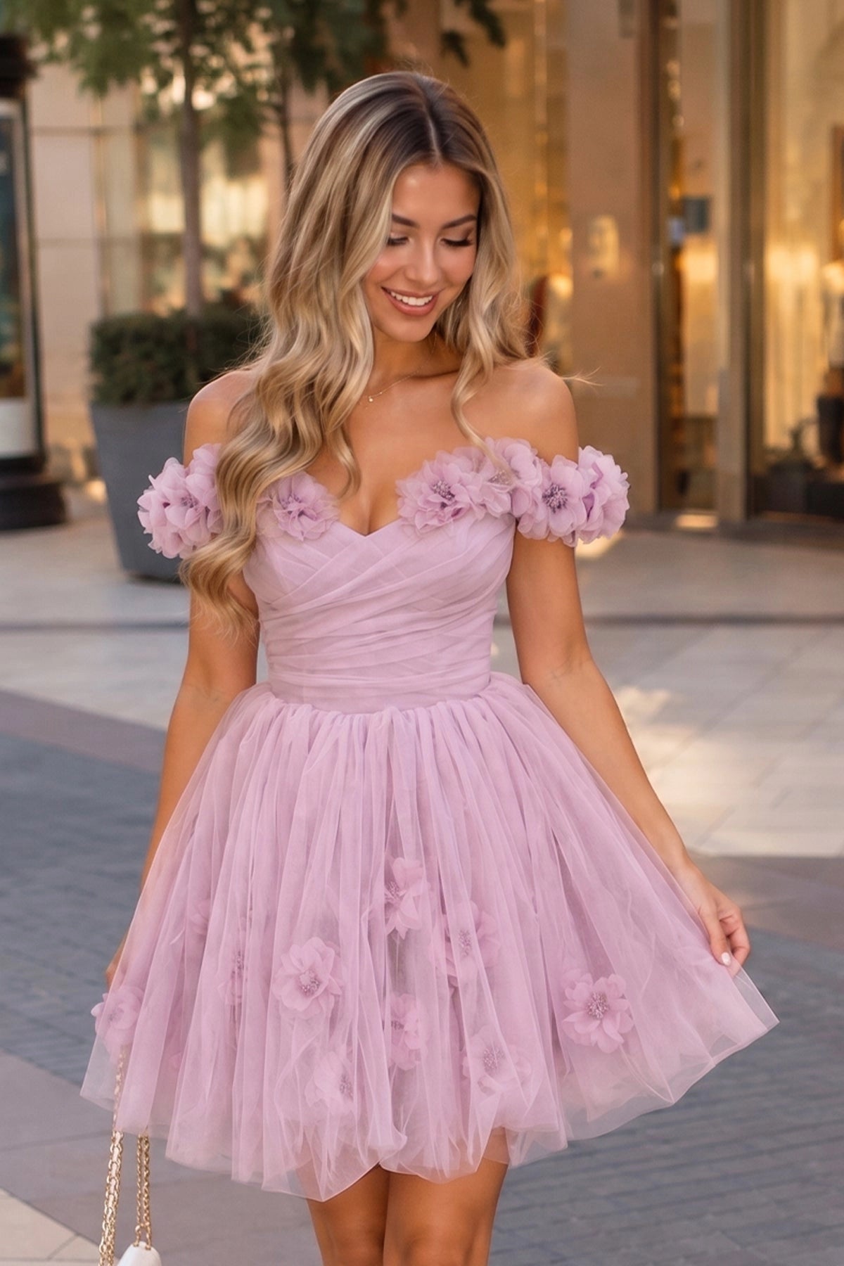 short pink puff sleeve tulle dress Sleeves A-line Babydoll Homecoming Pink / US 12 Whether its a family gathering Short Pink Tulle Puffy Sleeve