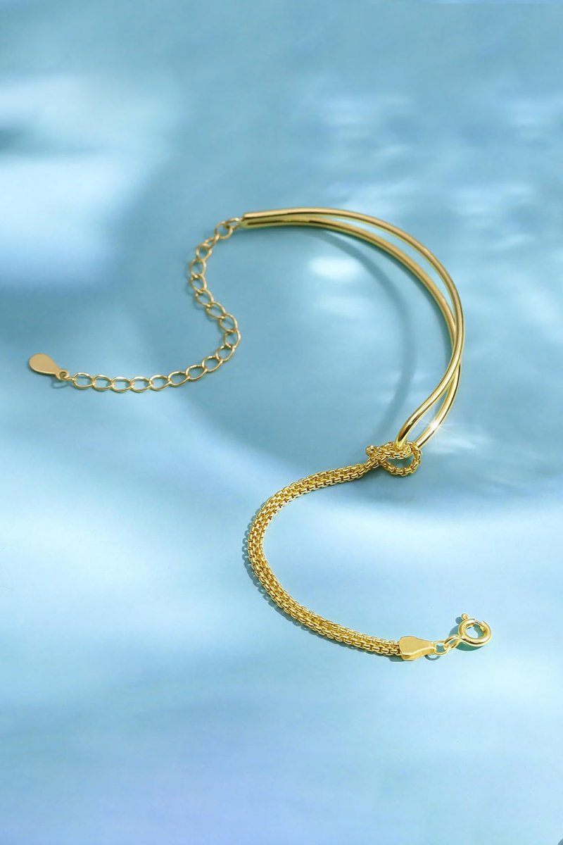Love Knot Double Layered Gold Bracelets - KissProm
