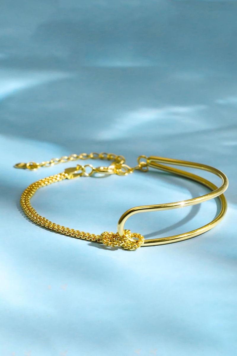 Love Knot Double Layered Gold Bracelets - KissProm
