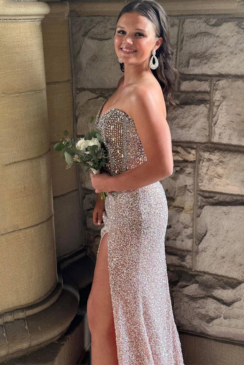 Maci | Sweetheart Sequins Mermaid Prom Dress With Beading