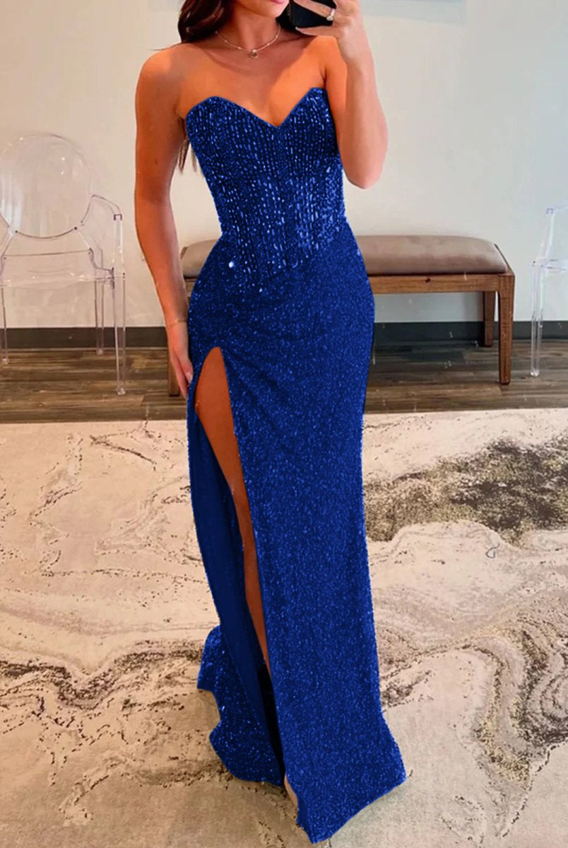 Maci | Sweetheart Sequins Mermaid Prom Dress With Beading