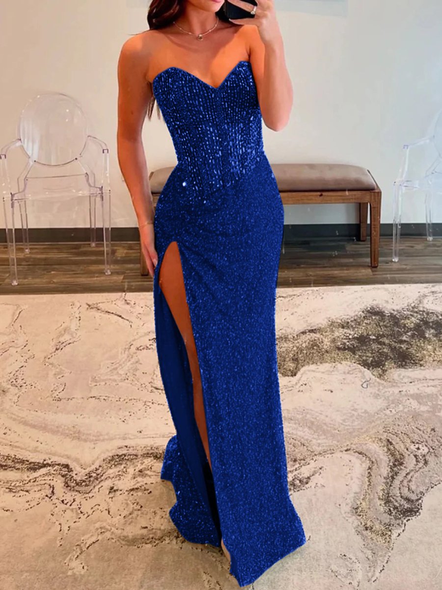 Maci | Sweetheart Sequins Mermaid Prom Dress With Beading