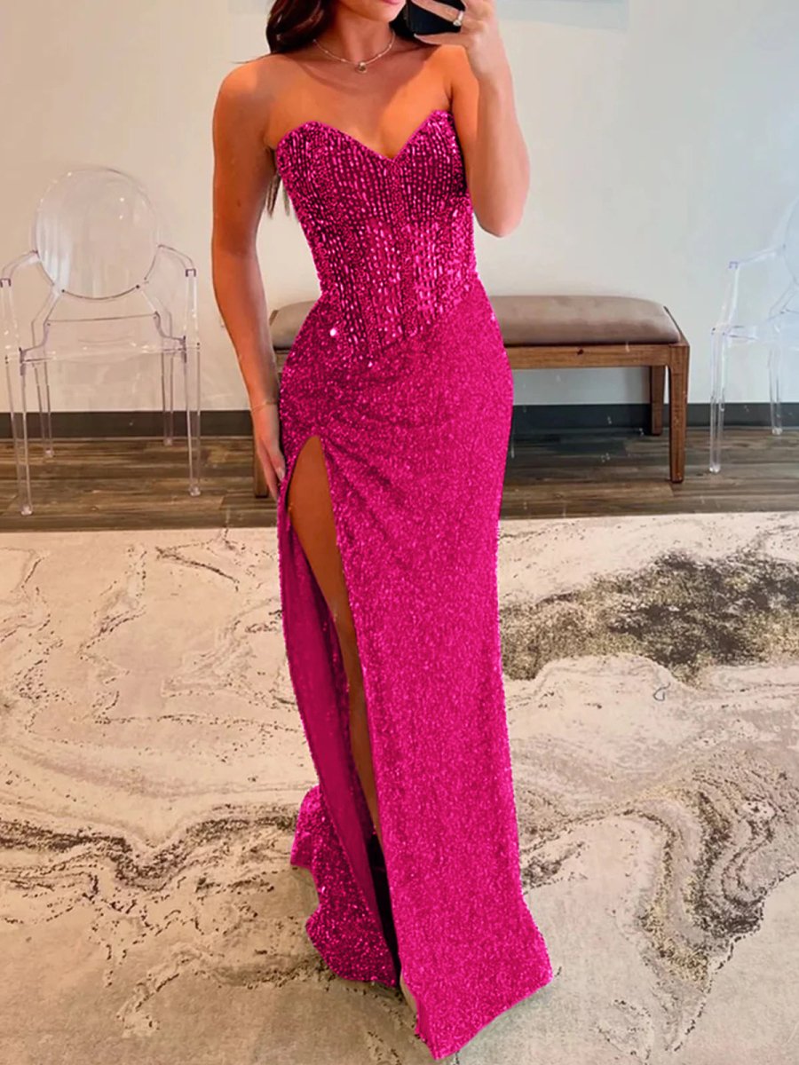 Maci | Sweetheart Sequins Mermaid Prom Dress With Beading
