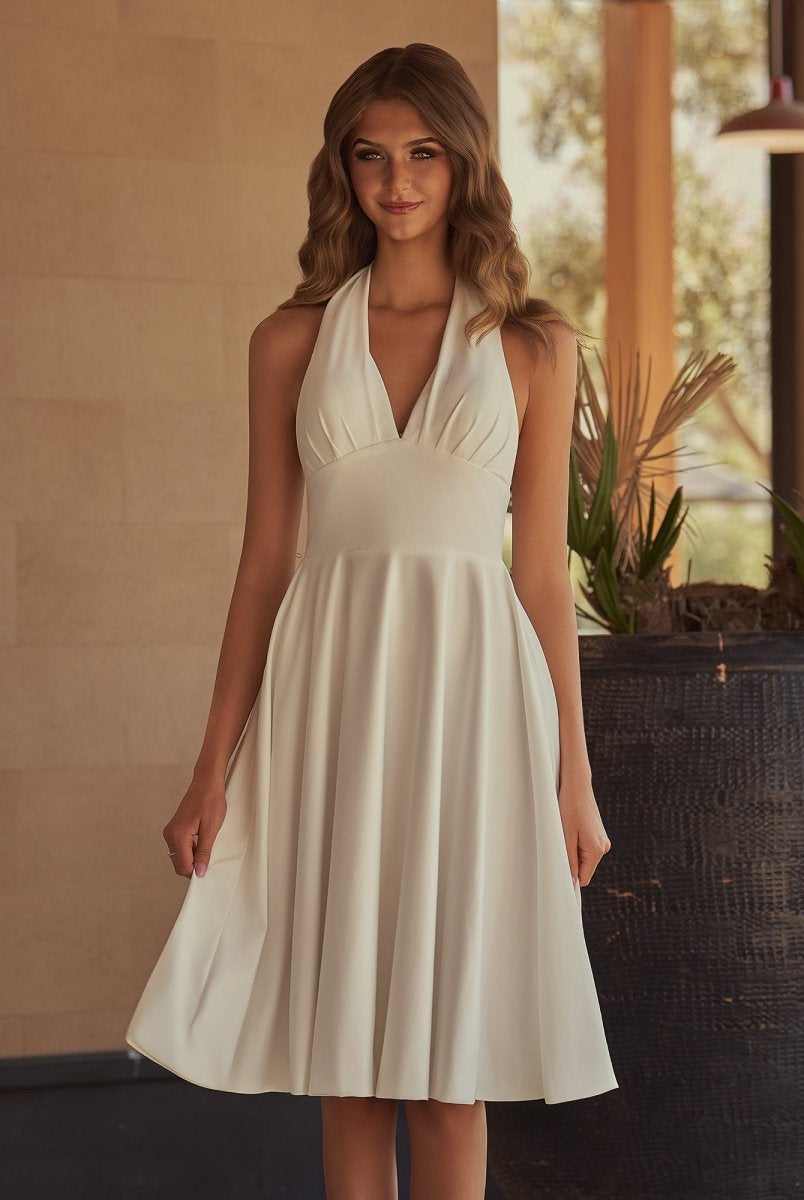 Marilyn |Aline Halter Chiffon Sleeveless Homecoming Dress