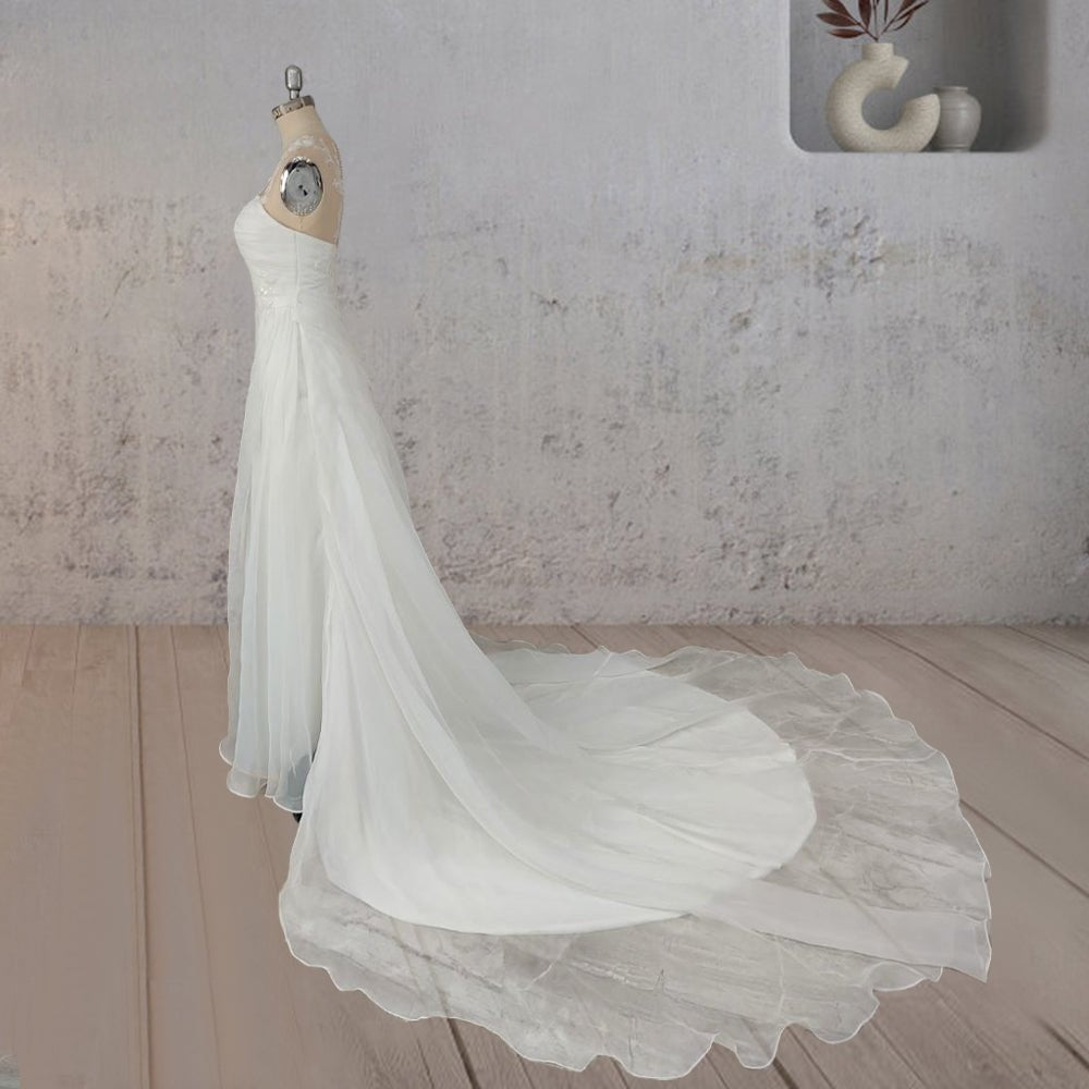 Mermaid Pearled Enchantment Lace Appliqued Wedding Dresses