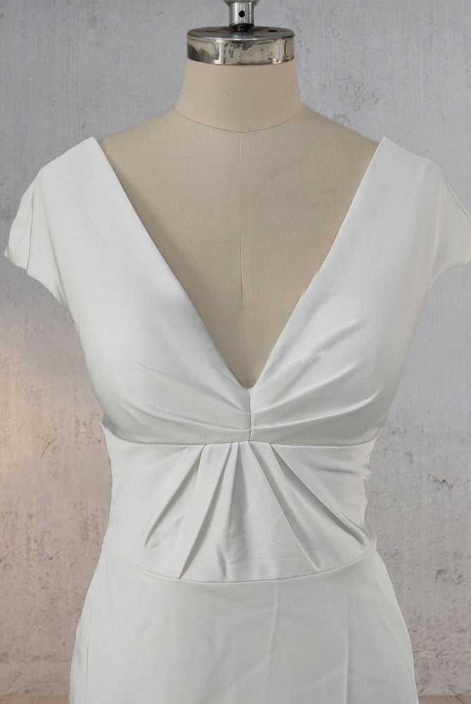 Mermaid Satin Sweep Train Wedding Dress With Train - KissProm