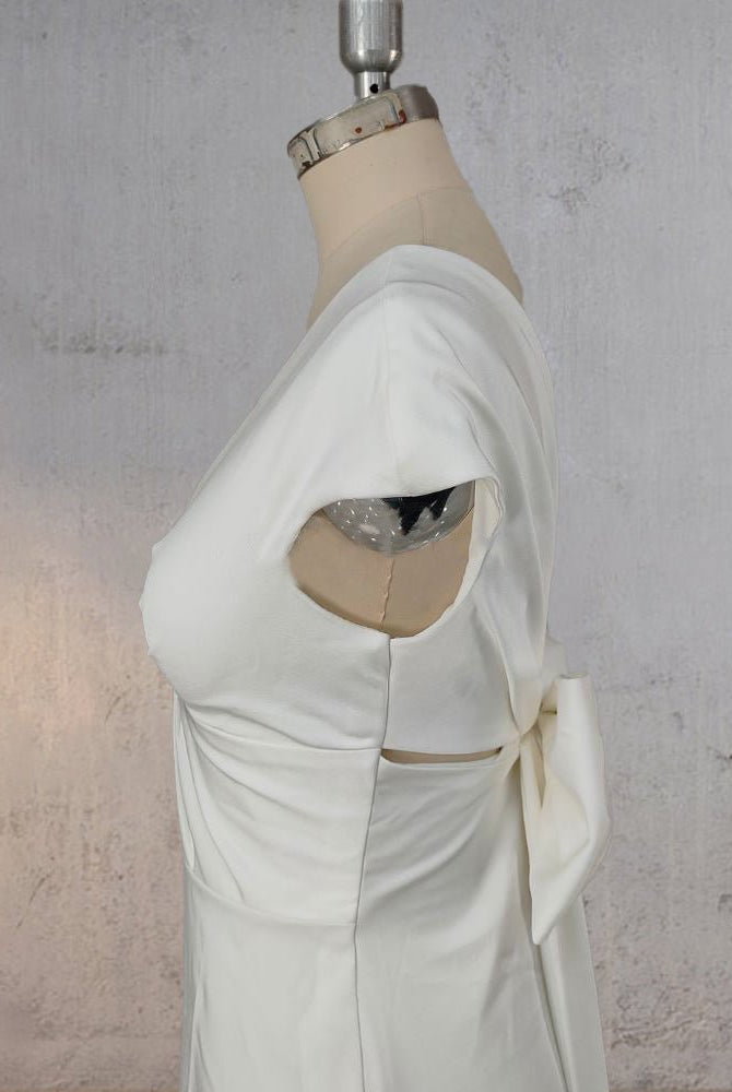 Mermaid Satin Sweep Train Wedding Dress With Train - KissProm