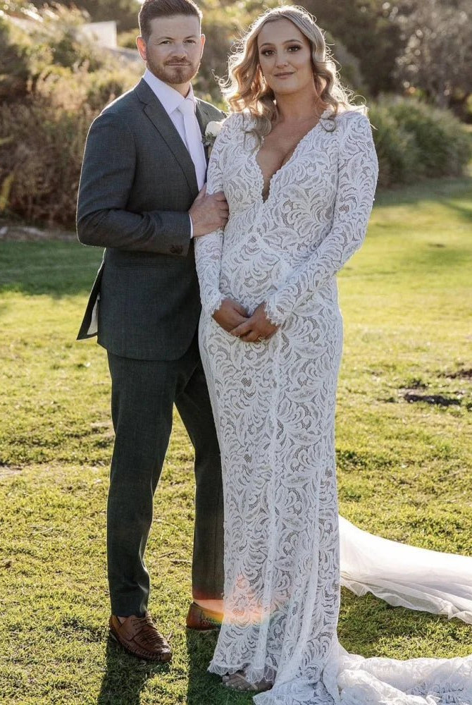 Mermaid Whisper Lace Embroidery Bridal Gown Wedding Dress