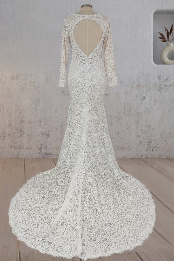 Mermaid Whisper Lace Embroidery Bridal Gown Wedding Dress