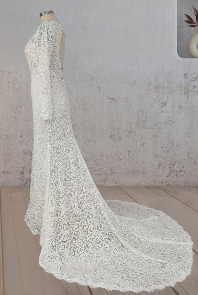 Mermaid Whisper Lace Embroidery Bridal Gown Wedding Dress