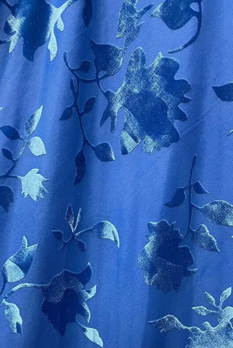 Naylea | Royal Blue Spaghetti Straps Satin Mermaid Long Prom Dress