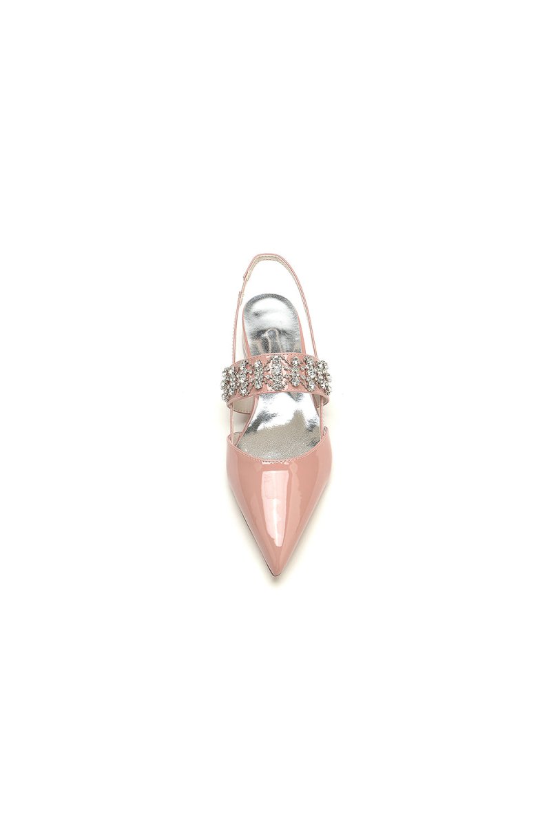 Nude Pink Women's Shoes with Silver Accents - KissProm