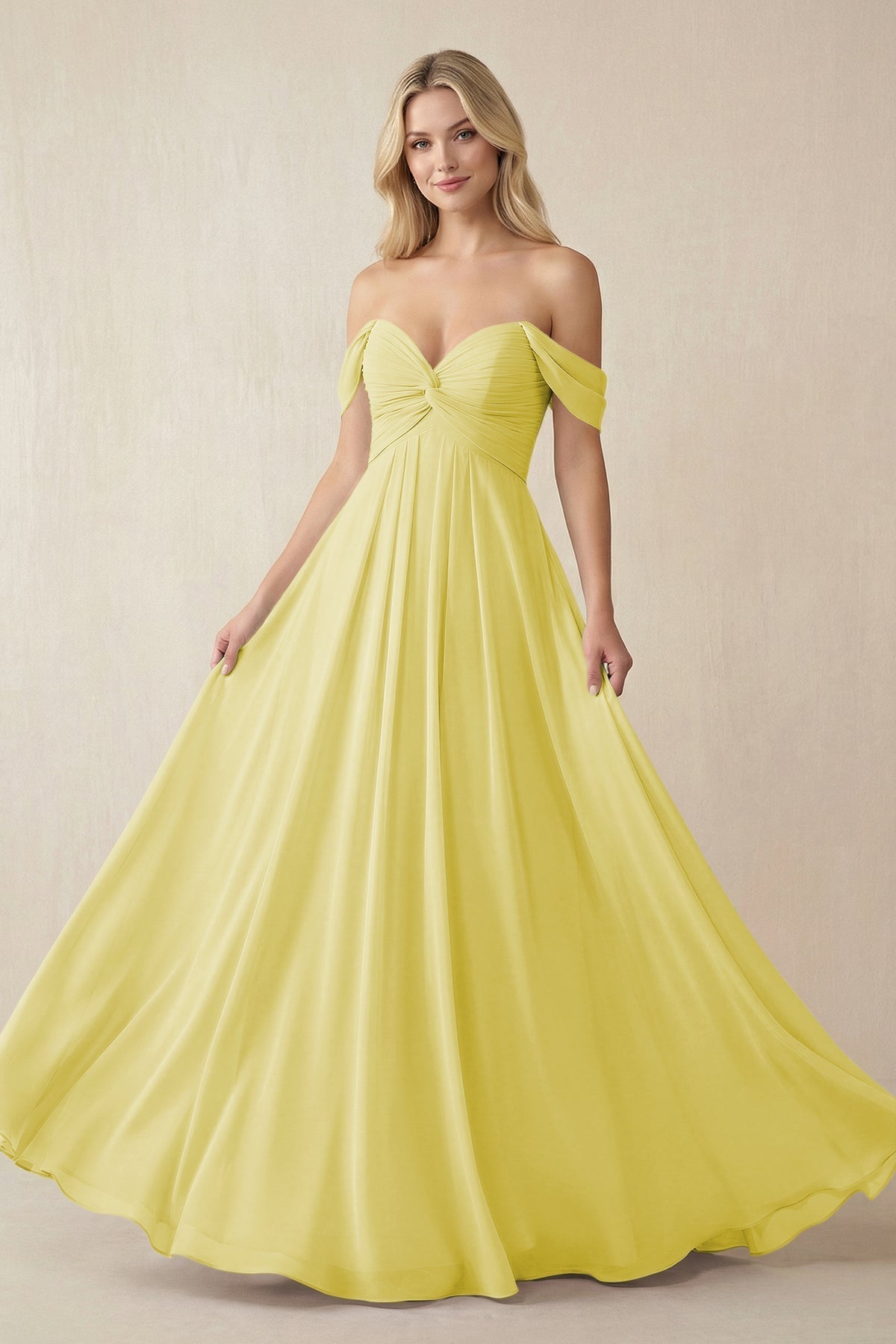 buttercup yellow bridesmaid dress Grey Chiffon Long Mismatched Bridesmaid Dresses Grey / US 10 / B main image 1