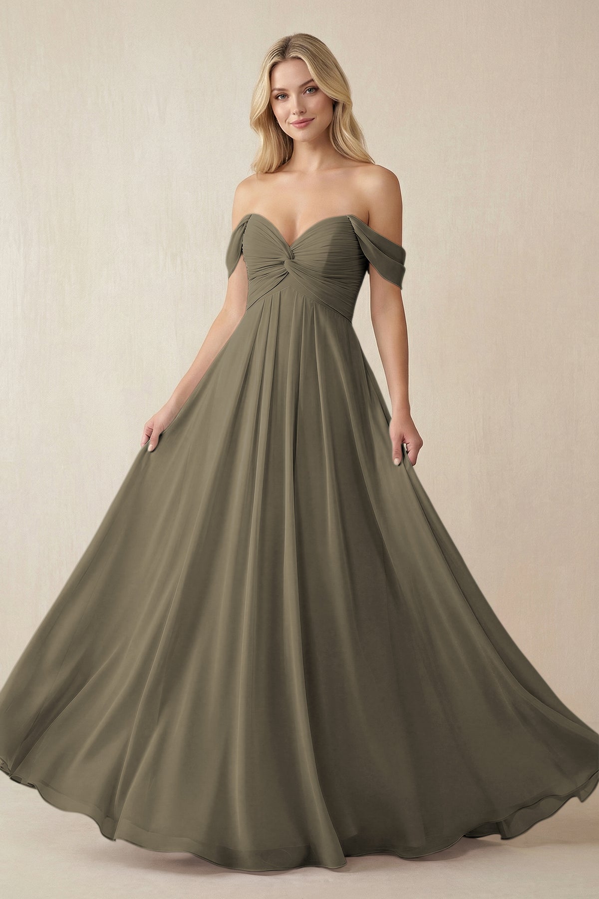 green taffeta bridesmaid dresses Zapaka Women Plum Taffeta Long Sleeves Mother of the Bride Dress with Pockets Off the Shoulder Ruched A Line Wedding Guest Dress, Dark Green / US20W