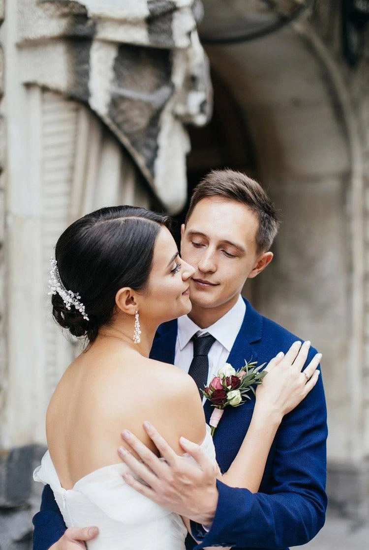 Off-The-Shoulder Tulle Ball Gown Sweep Train Dress