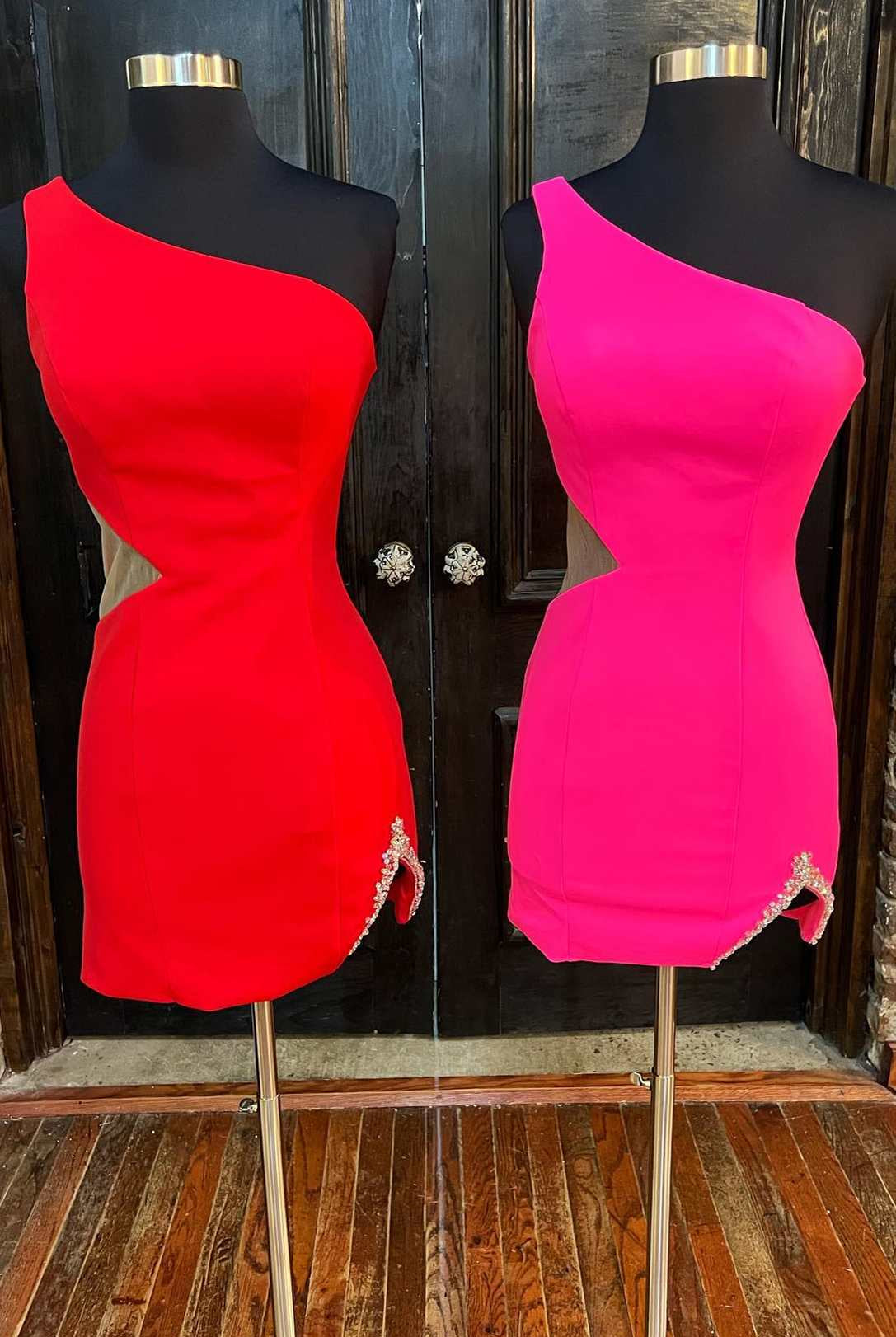 Yedda | One-Shoulder Cutout Short Party Dress with Slit