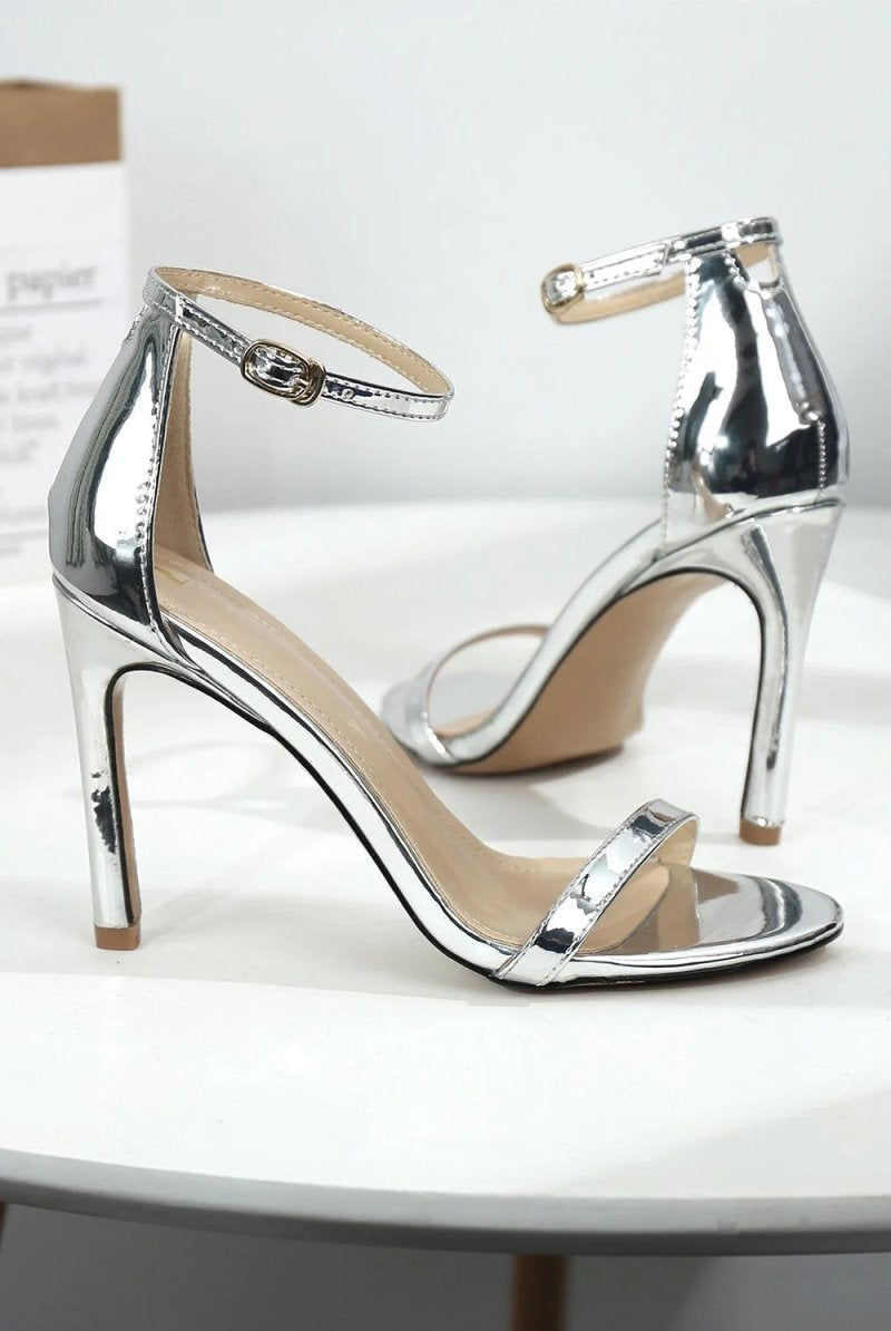 One Word Buckle High Heels - KissProm