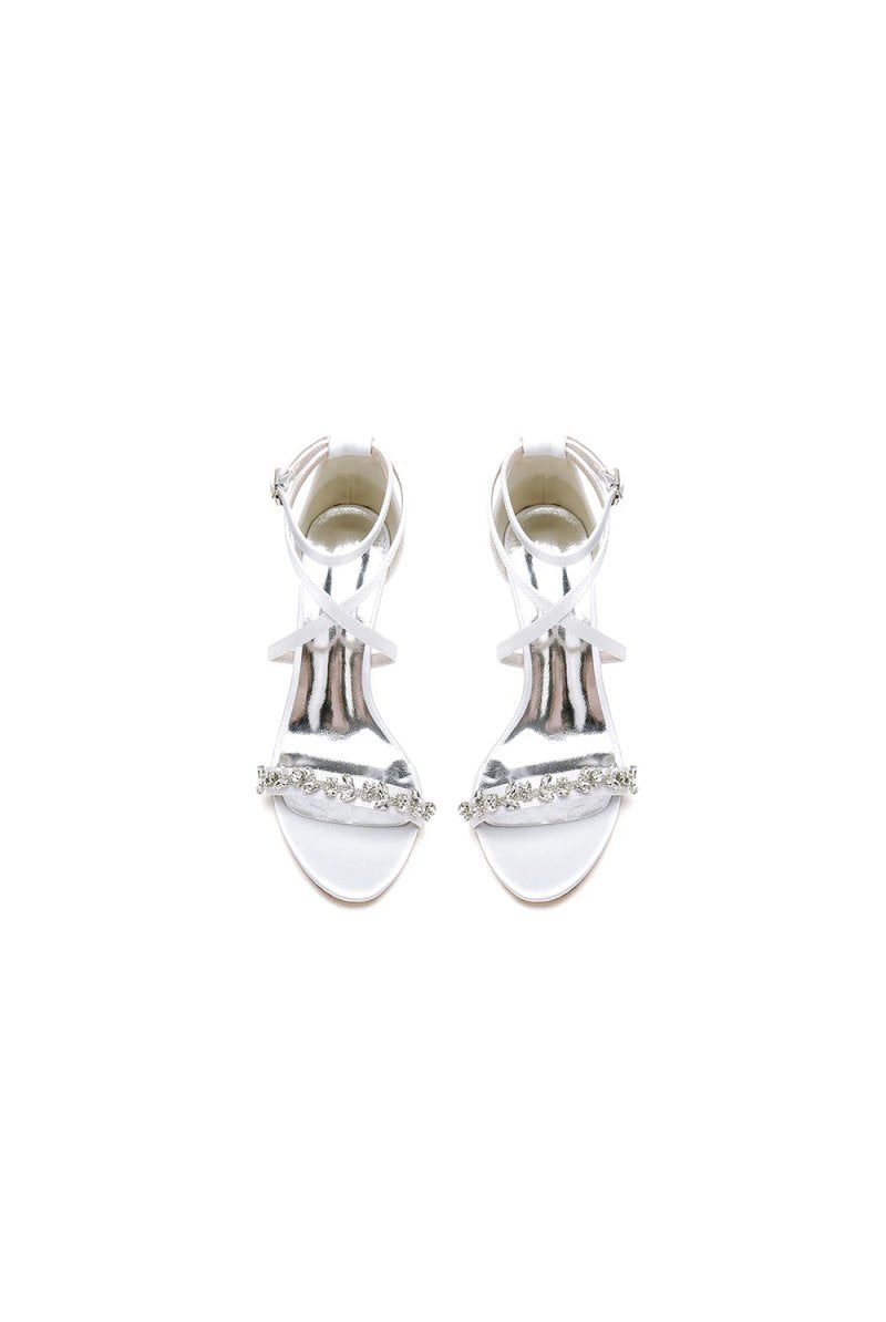 Open Toe Cross Strap High Heels Party - KissProm