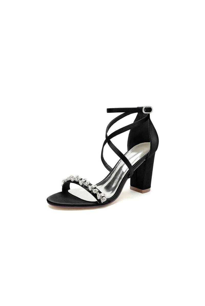 Open Toe Cross Strap High Heels Party - KissProm