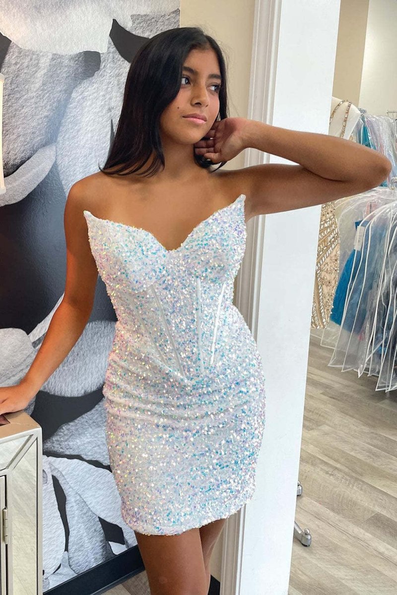 Pallid | Sweetheart Bodycon Sequins Homecoming Dress