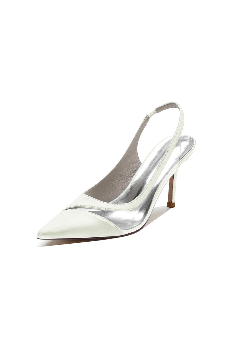 Party Pointed Toe Slingback Strap High Heels - KissProm