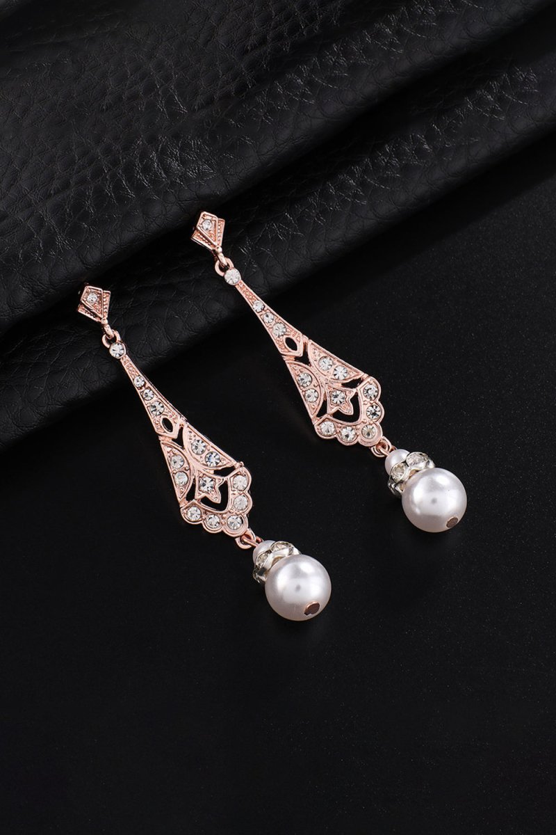Pearl Dangle Drop Earrings - KissProm